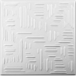 Декоративни плочи за таван 0808, Бял, 50 x 50 см | цена за 1квм
