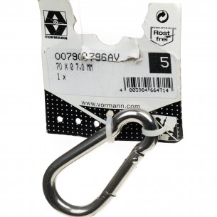 Неръждаема карабина Vormann 70 х 7 мм | цена за 1бр