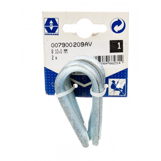Коуш-скоба с ухо за въже ф10 мм Vormann 47.5 х 22 мм / 2бр. / | цена за 1бр