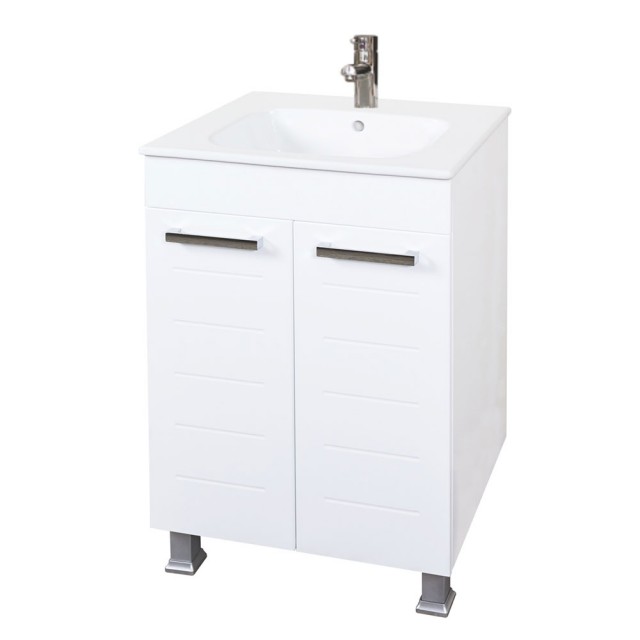 Долен шкаф за баня Макена Астор с мивка, Бял | цена за 1бр