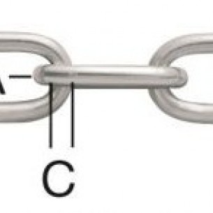 Поцинкована стоманена верига "форма А" ф3.0 Vormann звено 16 x 11.4 мм / якост 360 кг / | цена за 1линм