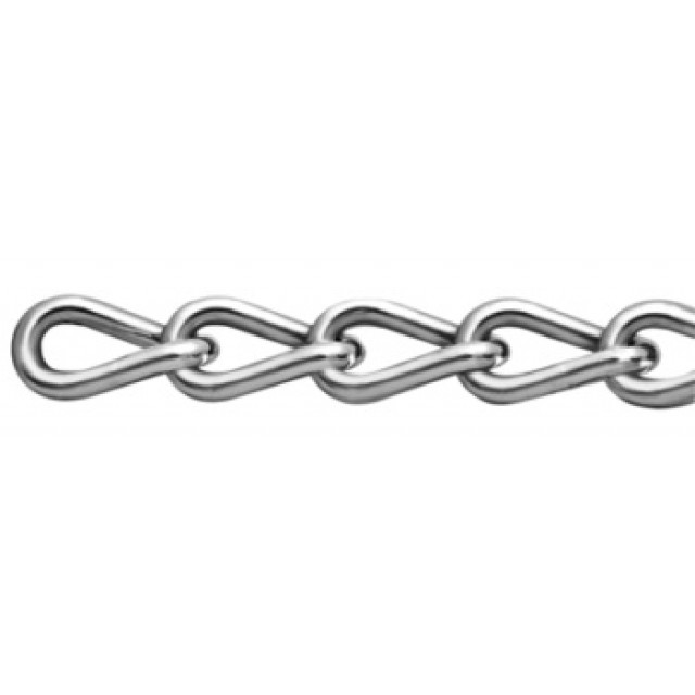 Поцинкована стоманена усукана верига "форма А" ф5.0 Vormann звено 21 x 19.0 мм / якост 625 кг / | цена за 1линм
