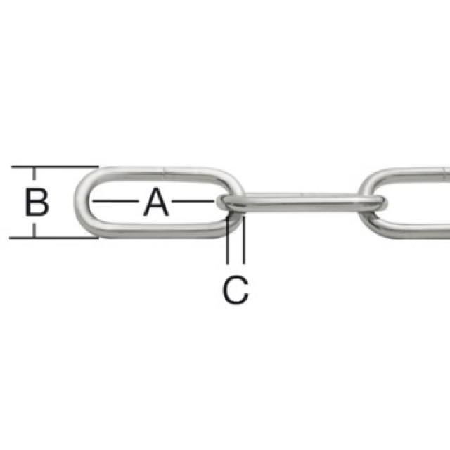 Декоративна стоманена верига "никел" ф2.0 Vormann звено 17 x 10 мм / якост 20 кг / | цена за 1линм