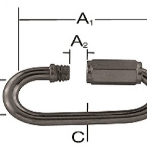 Неръждаема карабина с дълга гайка Vormann 38.5 х 13 х 5 мм / просвет 6.0 мм / | цена за 1бр