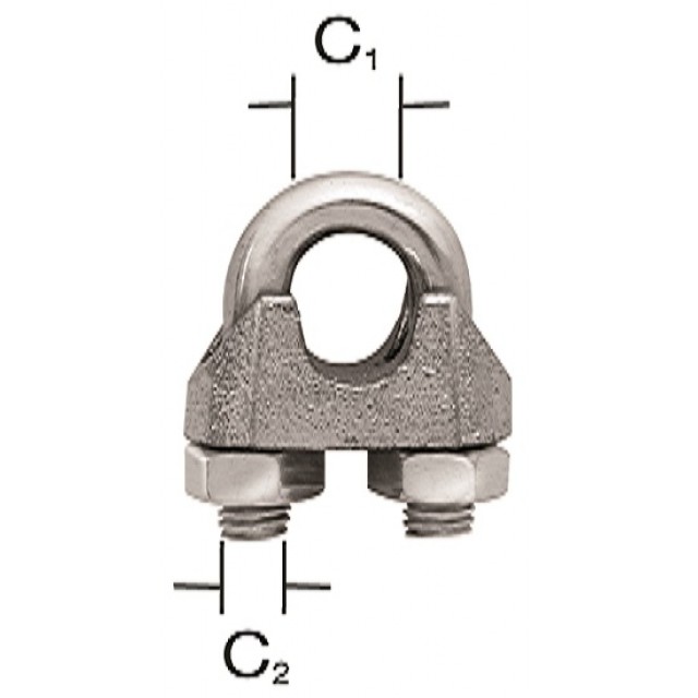 Скоба за кабел 3 мм неръждаема стомана М4 Vormann 2 броя | цена за 1бр