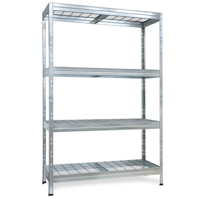 Стелаж метален Ar shelving RIVET300, Мрежа, 4 рафта по 300 кг, 180 х 120 х 45 см | цена за 1бр