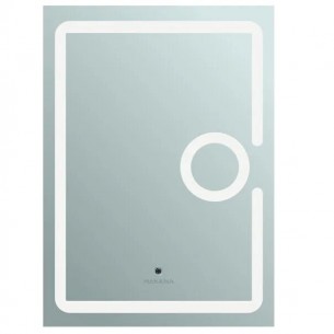 LED огледало с функция против изпотяване и часовник Makena 103 | цена за 1бр