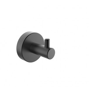 Единична закачалка за баня Makena Round, Черен мат | цена за 1бр