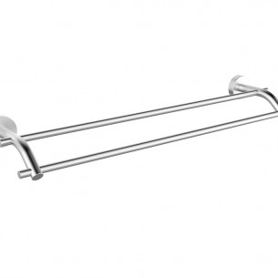 Двойна поставка за хавлии Makena Round, Хром | цена за 1бр