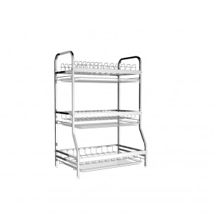 Сушилник за съдове на три нива 4051 неръждаема стомана | цена за 1бр