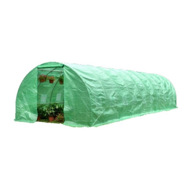 Оранжерия с 2 врати и 20 "прозореца" My Garden 1000 x 300 x 200 см зелена UV защита | цена за 1бр