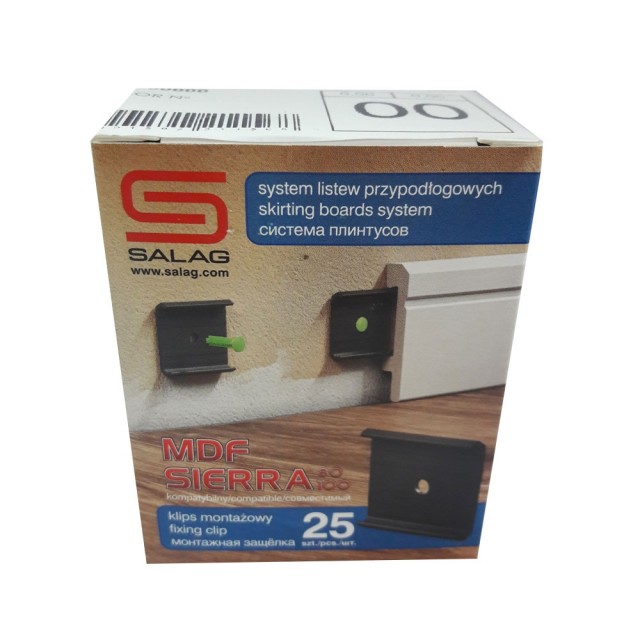 Клипс за монтаж на перваз Salag Siera 80,25 бр. опаковка | цена за 1кутия