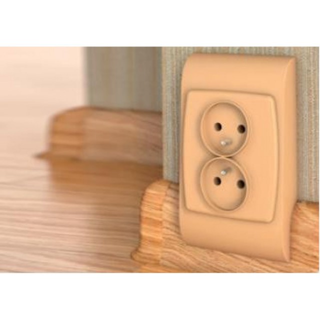 Розетка за контакт или кабелна TV Salag, Бежов | цена за 1бр