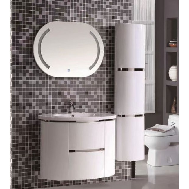 Комплект долен шкаф с мивка, Led огледало и колона 5807 | цена за 1бр