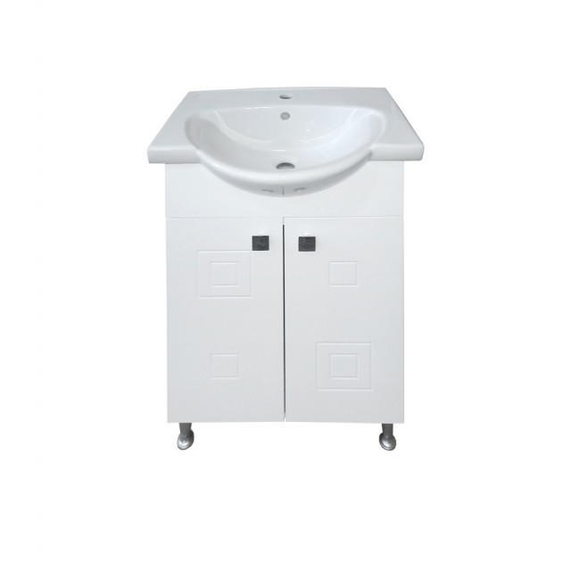 Долен шкаф за баня Makena Елиза с мивка, Бял | цена за 1бр