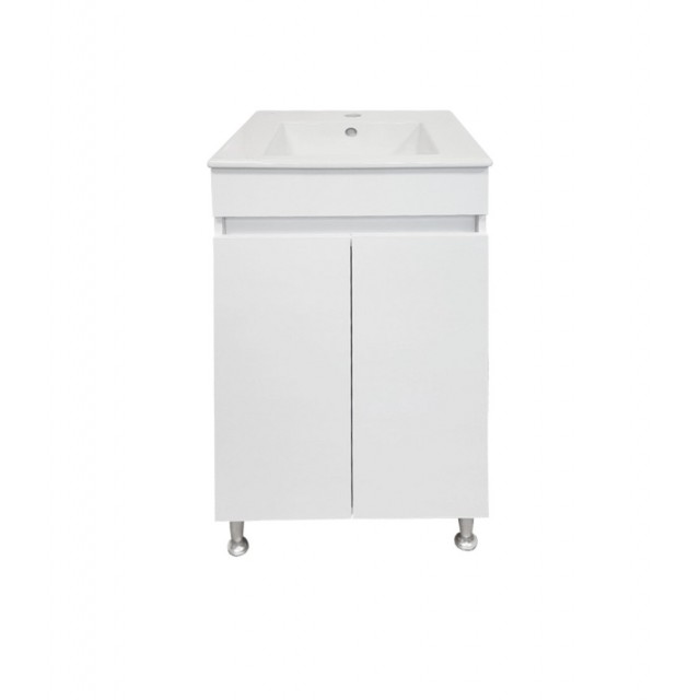 Долен шкаф за баня Макена Белучи с мивка, Бял | цена за 1бр