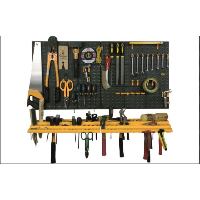 Панели PVC 2бр. 50 х 50см + 2 броя рафт + 50 броя куки 172969 | цена за 1бр