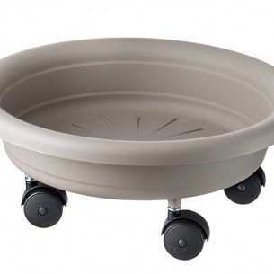 Подложка за саксия на колелца ф28 - светло сива 175307 | цена за 1бр