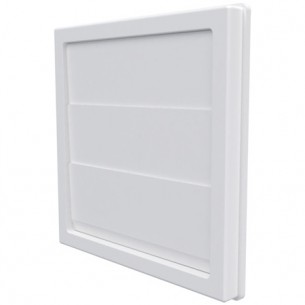 Изходна решетка 150х150мм с жалюзи и фланец ф125, ASA plastic, Бял, 1515K12.5F | цена за 1бр