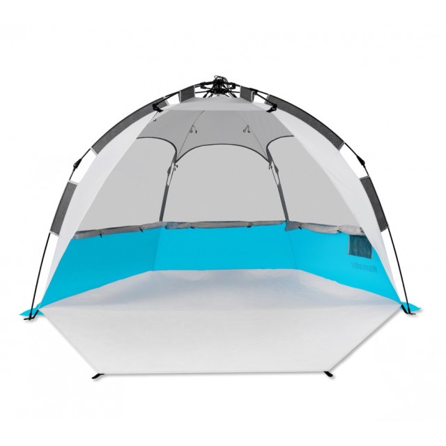 Плажна тента за 3-4 души, Светло синя, 218/125 х 123 х 124/104 см | цена за 1бр