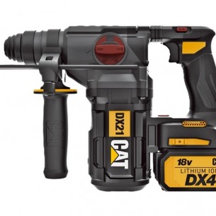 Акумулаторен безчетков перфоратор CAT DX21 4-в-1, 18V,2.2J,2x 4.0Ah батерия и зарядно | цена за 1бр