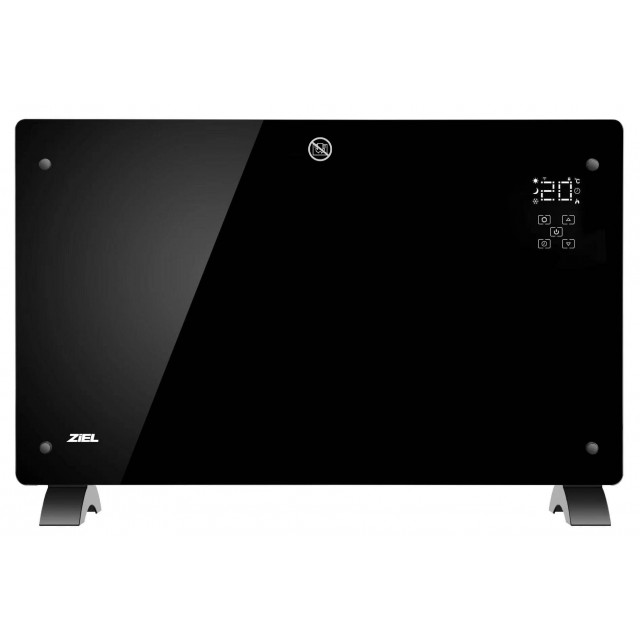 Конвектор със стъклен панел Ziel GPH-20EAB, WiFi, черeн | цена за 1бр