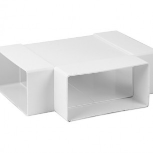 PVC Тройник плосък OMSON, 110 х 55 мм, Бял | цена за 1бр