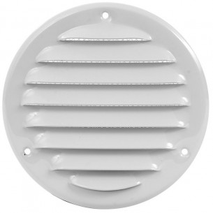 Вентилационна решетка метал OMSON, ф125 мм, Бял | цена за 1бр