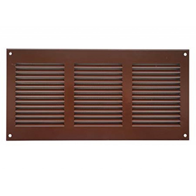 Вентилационна решетка метал 300х150 мм кафява | цена за 1бр