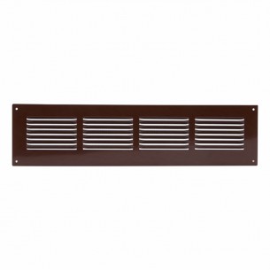 Вентилационна решетка метал 400х100 мм кафява | цена за 1бр Вентилационна решетка метал 400х100 мм кафява | цена за 1бр