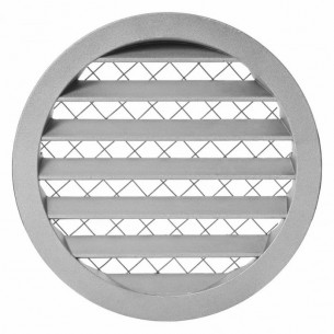 Алуминиева вентилационна решетка с мрежа ф100 мм | цена за 1бр