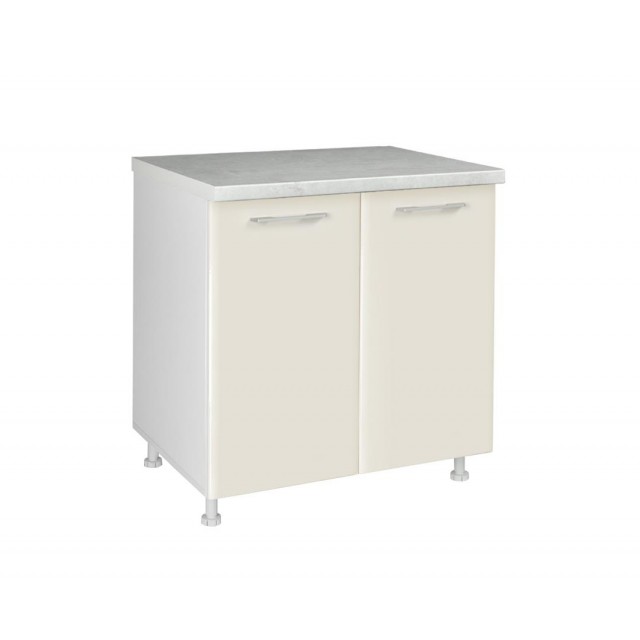 Шкаф с две врати и рафт, D80 Беж гланц | цена за 1бр