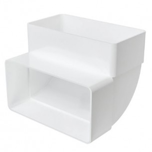 Вертикално правоъгълно коляно Omson 511KVP, 55 х 110 мм | цена за 1бр