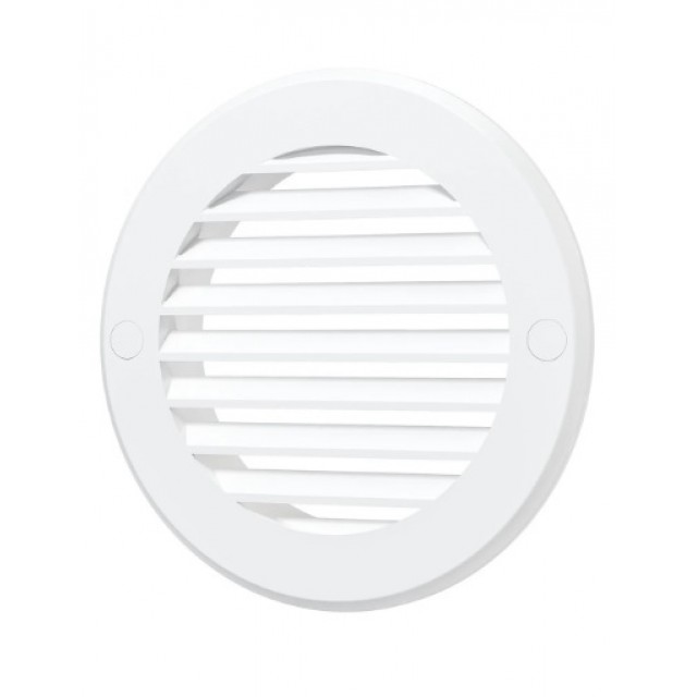 Декоративна решетка OMSON D130, 10RKN, с фланец ф100, ASA plastic, Бял | цена за 1бр