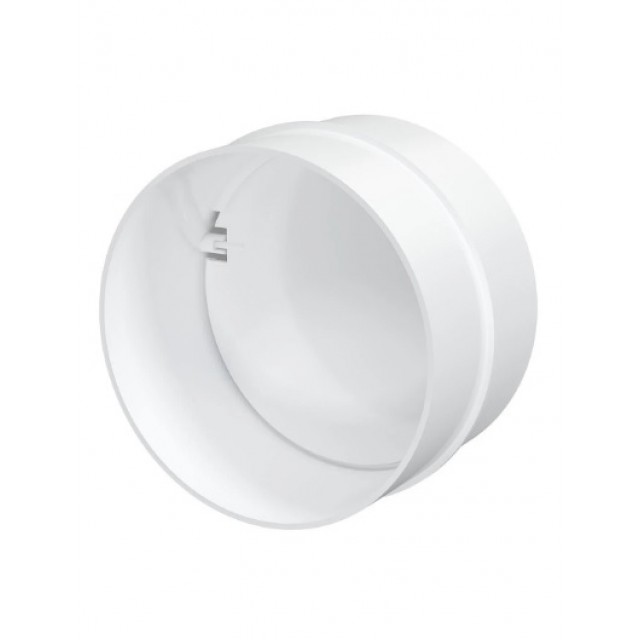 Конектор за кръгли въздуховоди с клапа OMSON 12.5SKPO, ф125, Бял | цена за 1бр