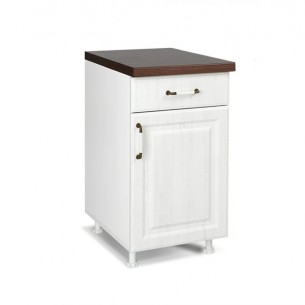 Шкаф долен с чекмедже и врата Rustic D45 KF бял | цена за 1бр Шкаф долен с чекмедже и врата Rustic D45 KF бял | цена за 1бр