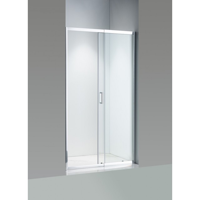 Стъклен параван за баня с плъзгаща врата 110-120 прозрачно стъкло | цена за 1бр