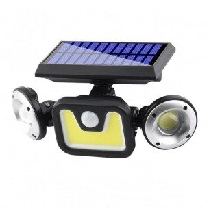 LED Соларен прожектор Ledmax 15W COB с датчик за движение -три секции | цена за 1бр LED Соларен прожектор Ledmax 15W COB с датчик за движение -три секции | цена за 1бр