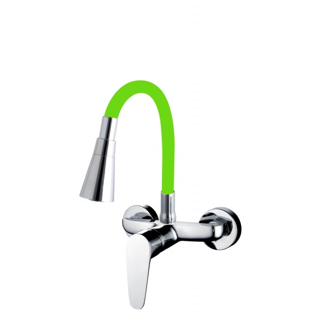 Месингов стенен смесител Cascada Flexible Green с гъвкаво тяло  | цена за 1бр
