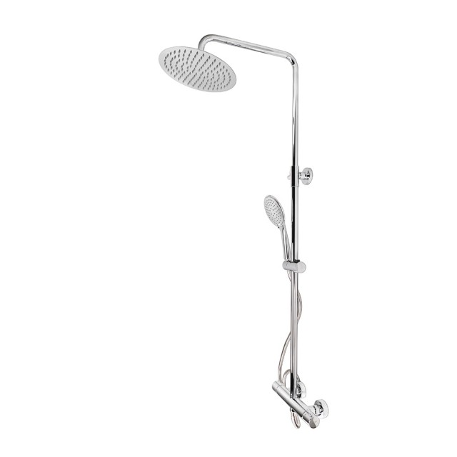 Тръбно окачване Makena с термостатен смесител, Хром | цена за 1бр