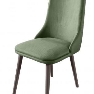 Трапезен стол Matis Nela Орех + Сиера зелено | цена за 1бр