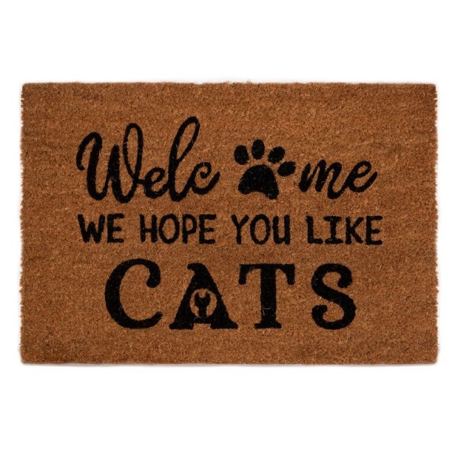 Изтривалка 40x60см Welcome we hope you like cats кокос My Garden  22TP00253 | цена за 1бр