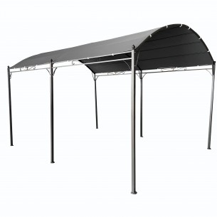 Метален навес за кола с полиестерно покривало WR4045, 3 х 4 х Н 2.6 м, Сив | цена за 1бр