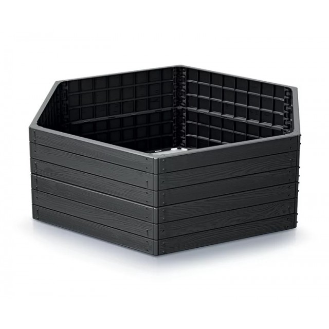 Градинска кашпа Prosperplast Woody Pile шестостен 1480x1290 IBWH-S433 | цена за 1пакет