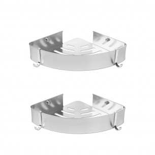 Двоен стенен решетъчен кош за баня Makena CL-M, Хром, 24.5 х 7.5 х 43 см | цена за 1бр