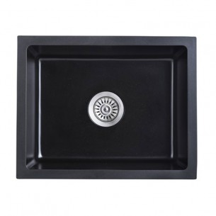 Кухненска мивка с едно корито Cascada, Гранит, 54 x 43 x 20 см, Черен | цена за 1бр Кухненска мивка с едно корито Cascada, Гранит, 54 x 43 x 20 см, Черен | цена за 1бр