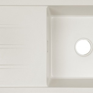 Кухненска мивка с едно корито и отцедник Cascada, Гранит, 100 x 50 x 20 см, Крем | цена за 1бр Кухненска мивка с едно корито и отцедник Cascada, Гранит, 100 x 50 x 20 см, Крем | цена за 1бр