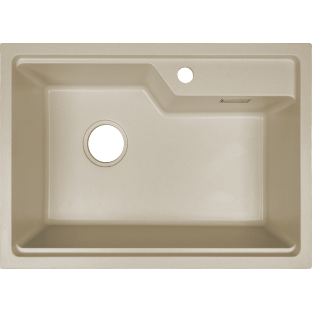 Кухненска мивка с едно корито Cascada, Гранит, 65 х 45 х 21 см, Крем | цена за 1бр