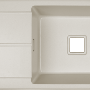 Кухненска мивка с едно корито и отцедник Cascada, Гранит, 94 х 45 х 21.5 см, Крем | цена за 1бр Кухненска мивка с едно корито и отцедник Cascada, Гранит, 94 х 45 х 21.5 см, Крем | цена за 1бр