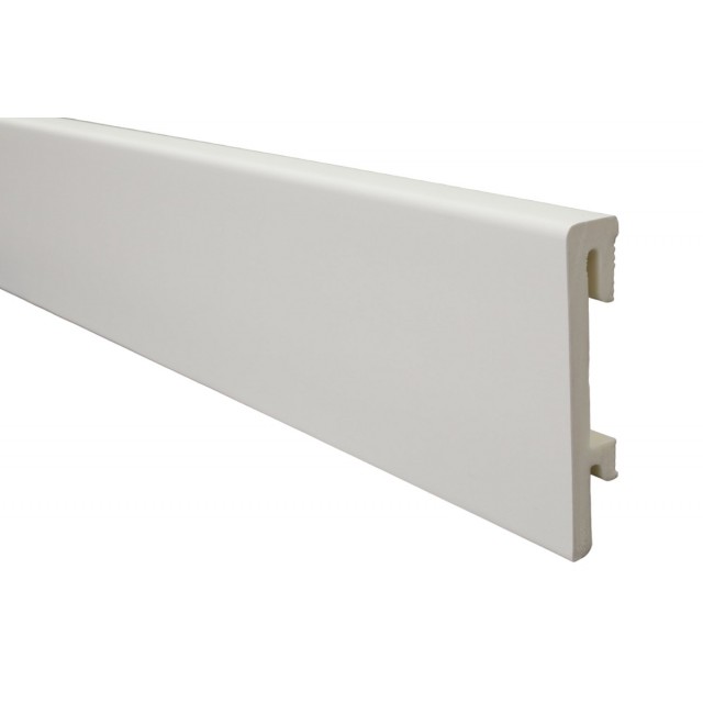 PVC перваз Bravo 80 мм Salag, Бял | цена за 1линм